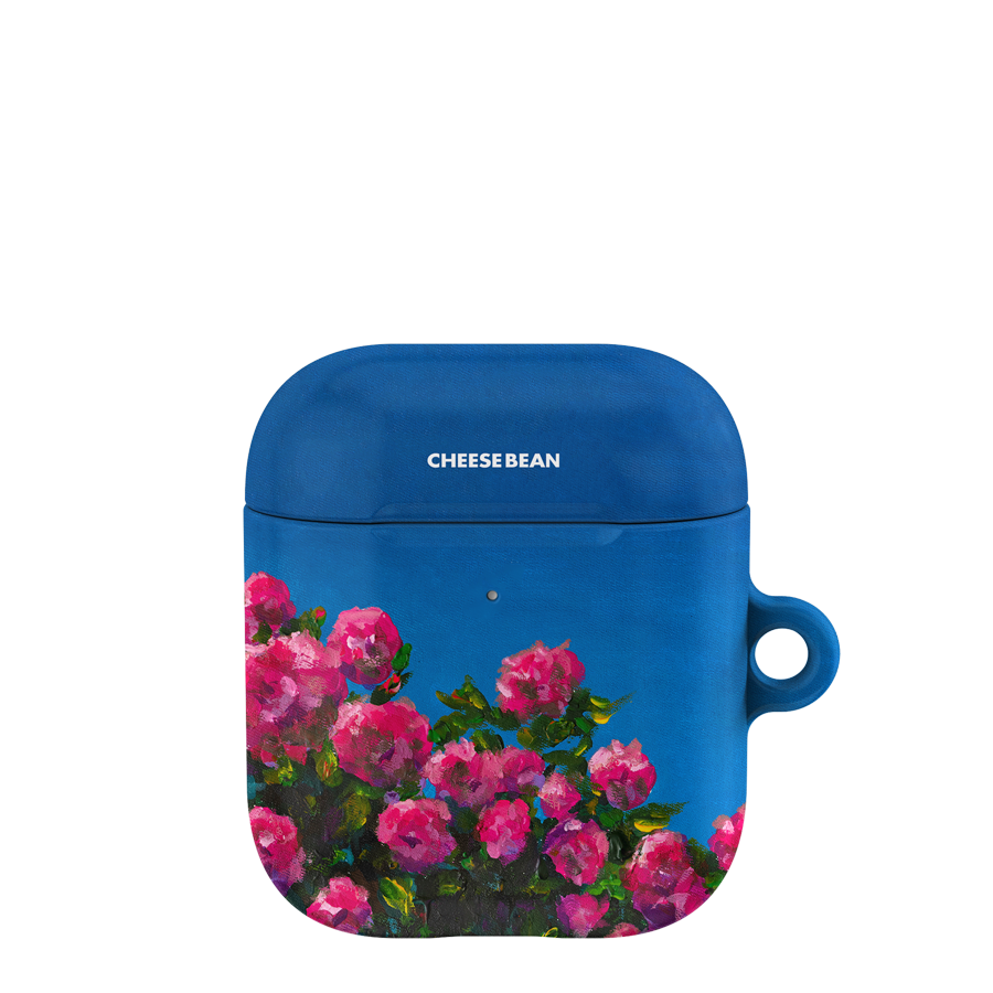 Blooming oil painting airpods case (blue)치즈빈
