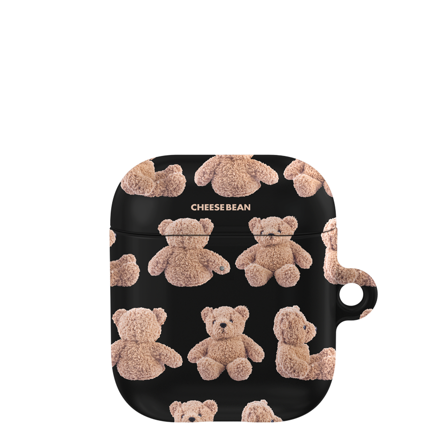 Brown teddy airpods case (3 colors)치즈빈